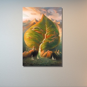 Brotes del océano de Vladimir Kush / Pintura surrealista sobre lienzo de Vladimir Kush / Grabados de Vladimir Kush / Reproducción sobre lienzo / Idea de regalo