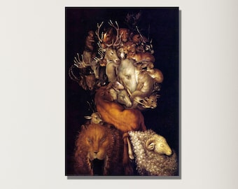 Giuseppe Arcimboldo Earth Cotton Canvas|Reproduction|Rare Find Art Gift|Giclee Wall Art Print|christmas gift|Ready To Hang Or Poster Options