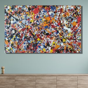 Jackson Pollock Abstract Print Canvas Wall Art|Art Reproduction|Modern Design Decor|Jackson Pollock Canvas Print|Home and Living Room Decor