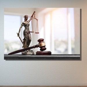 Lady Themis With Scales,Attorney Printed,Abstract Canvas Poster,Lady Justice Art,Lawyer Office Decor,Gift For Lawyer,Justice Canvas Gift