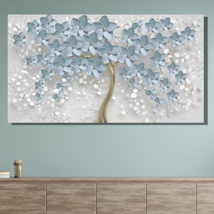Blue Orchid Canvas Wall Art|Blue Orchid Modern Wall Decor|Blue Orchid Canvas Print Art|Home Decor Gift