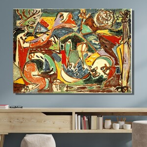 Jackson Pollock The Key Art Print,Jackson Pollock Artwork,Jackson Pollock Canvas Wall Art,Canvas Art Print,Abstract canvas Print,gift idea