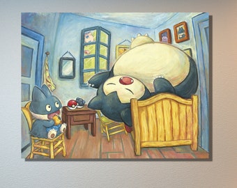 Van Gogh Inspired Munchlax Snorlax|Gift For Kids|Munchlax and Snorlax|Gift Idea