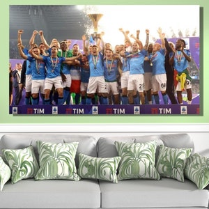 Campeões da Série A 2023 SSC Napoli | Arte de parede da Série A | Tela SSC Napoli | Cartaz de futebol | Arte de parede em tela Napoli | Cartaz Napoli