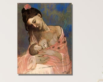 パブロ・ピカソ - 母と子（1902） - 17インチ x 22インチのファイン