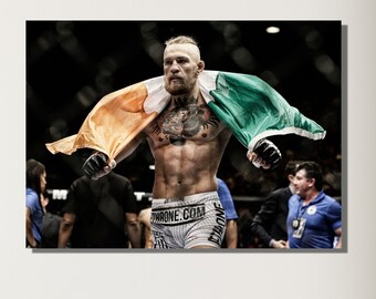 Conor McGregor Poster,Sports Print,Man Cave Gift,MMA UFC,Motivation Wall Art,Fitness Sports Room Decor,Mcgregor Quotes,Ufc fan gift