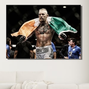 Conor McGregor-poster, sportprint, man Cave cadeau, MMA UFC, motivatie kunst aan de muur, fitness sportkamer decor, citaten van McGregor, Ufc fan cadeau