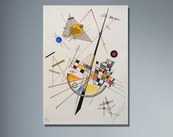 Delicate Tension by Wassily Kandinsky Giclee Print,Modern Shapes Canvas Gift,Giclée Archival Print of Abstract Artwork,Reproduction Print