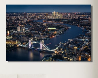 London Wall Art|Tower Bridge Wall Art|London Canvas|British Prints|Trendy Living Room Decor Print|Gift Idea|Pont de Londres|British Gift