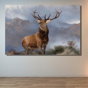 Monarch Of The Glen Stag Print,Red Deer Sir Edwin Landseer,Stag Deer With Antlers,Exhibition Art,Gift Idea