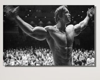 Arnold Schwarzenegger Poster Art | Arnold Schwarzenegger Canvas Wall Art | Gym Motivation Canvas Prints | Gym wall | Muscle Gym Decor
