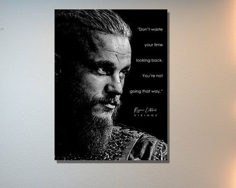 Ragnar Lodbrok Canvas,Vikings Print,Ragnar Lodbrok Painting,Viking Canvas Art,Motivational Poster,Strong Man Canvas,Man Cave Decor,Gift Idea