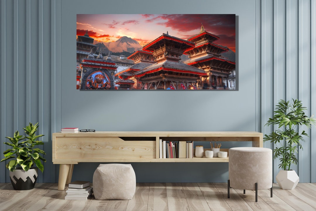 Nepal Wall Art Ancient City Wall Artzen Wall Art Kathmandu Etsy