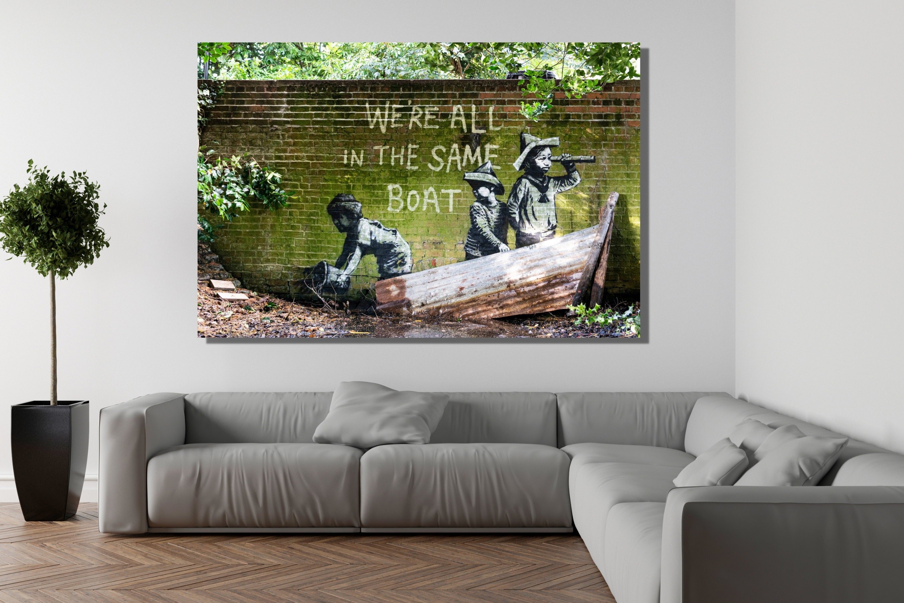 ラピュタ ｖｓ バンクシー アート 絵画 インテリア laputa banksy il_fullxfull.5676044088_7rkc.jpg
