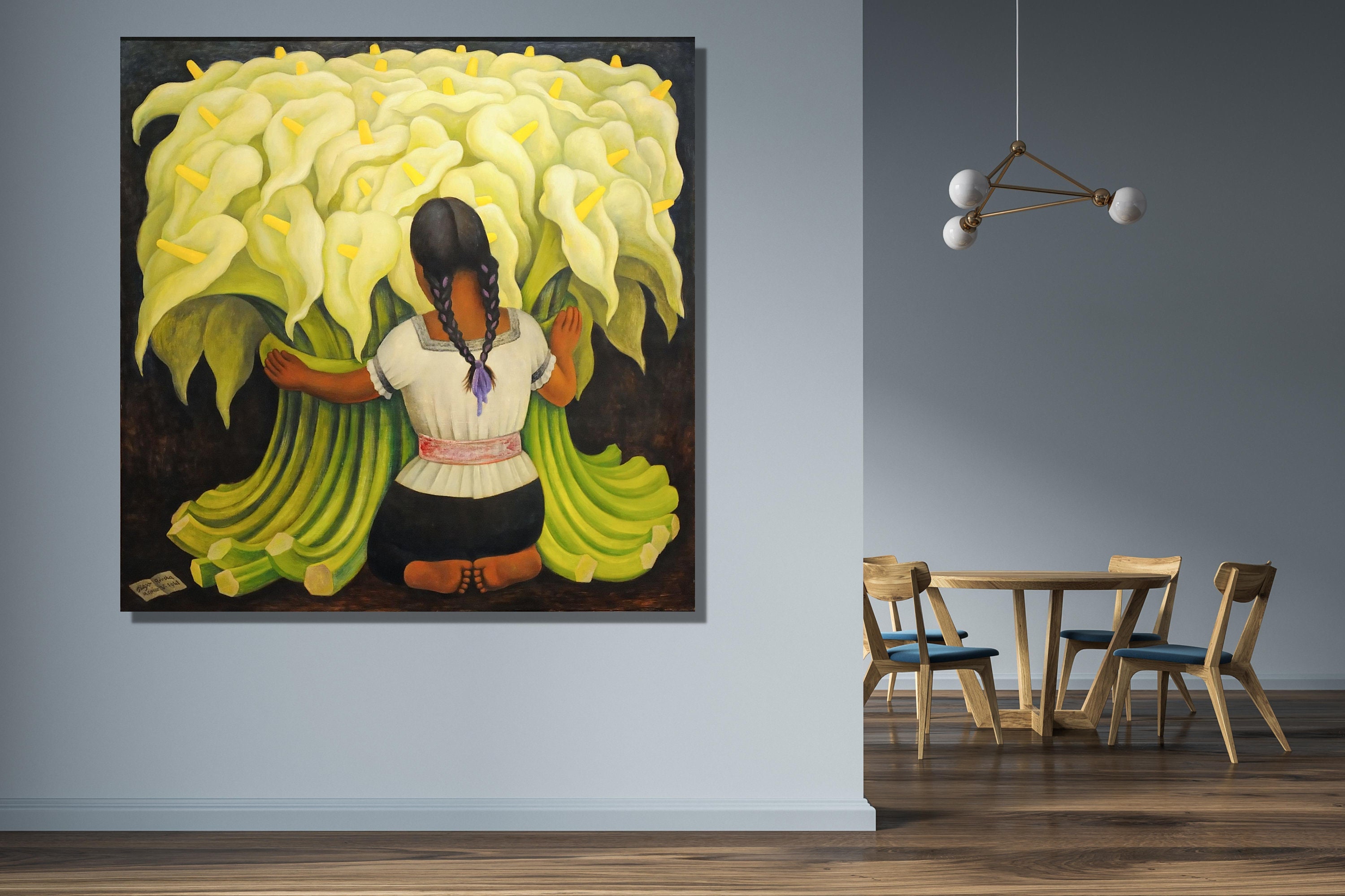 The Flower Vendor Diego Rivera Ready to Hang Canvas Wall Art,diego