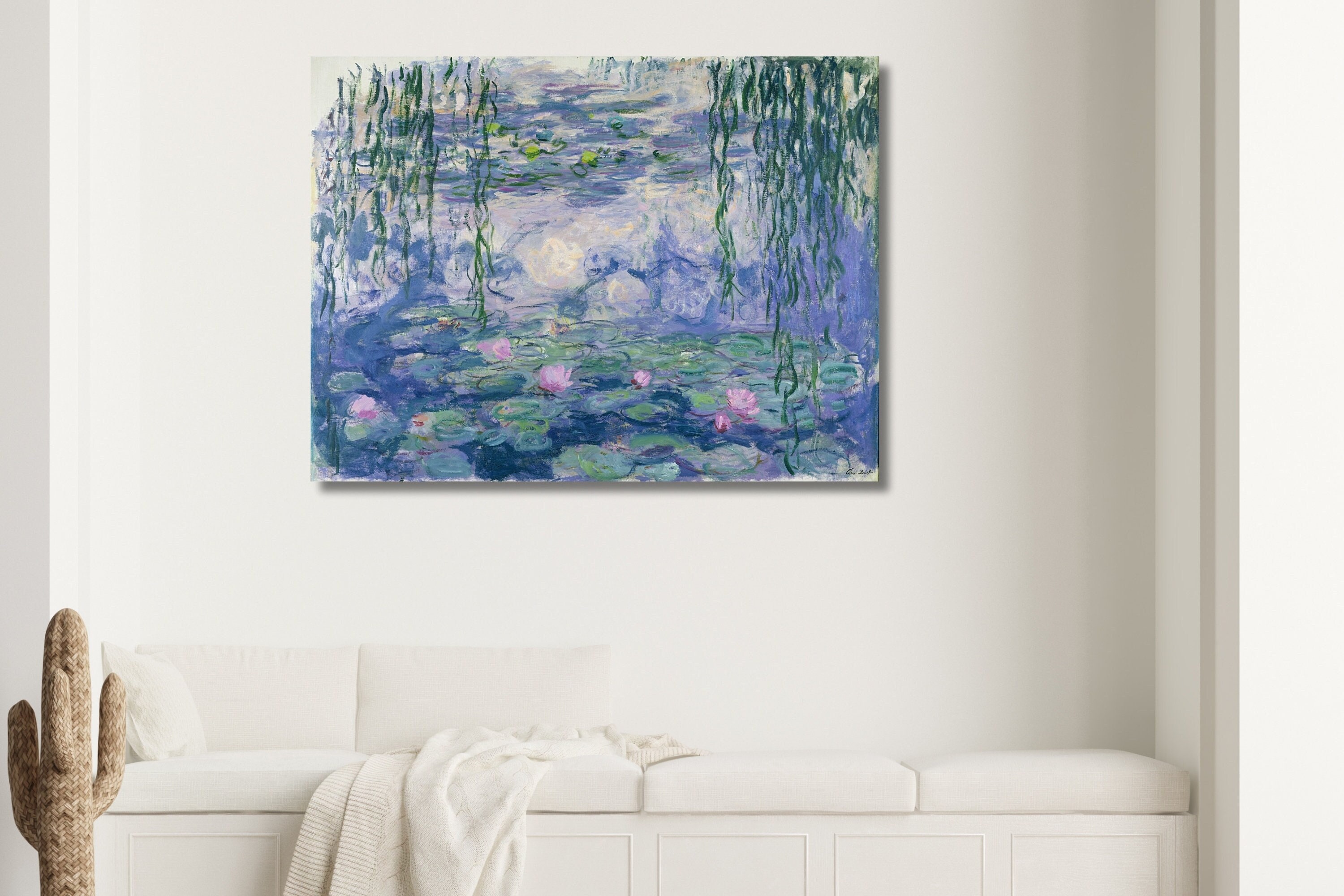 Claude Monet Water Lilies Canvas Wall Decor|fine Art Print|claude Monet ...