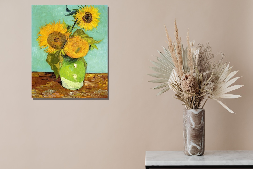 Vincent Van Gogh Sunflowers 1889 Canvassunflowers Vincent Etsy