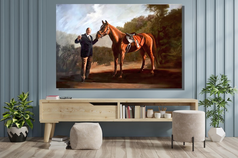 Tony Soprano and Pieomy Horse Painting Postertony Soprano & Etsy