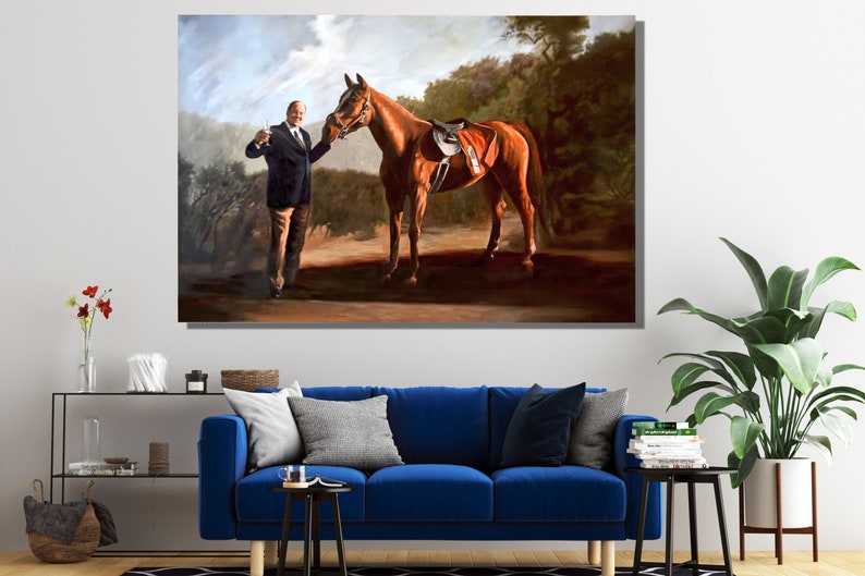 Tony Soprano and Pieomy Horse Painting Postertony Soprano & Etsy