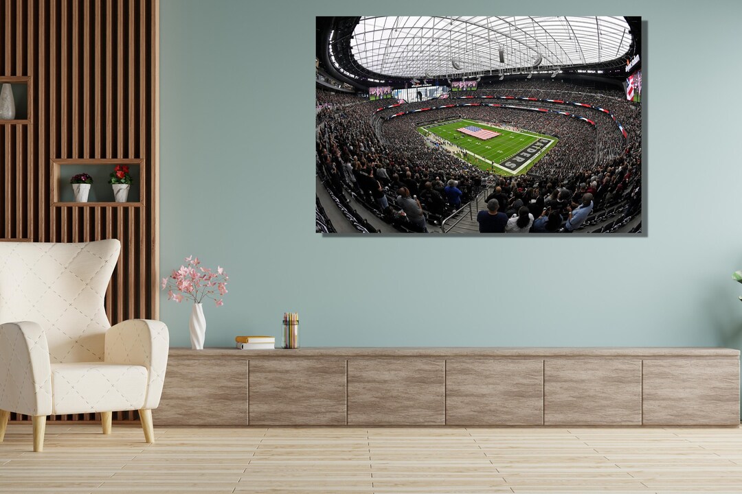 Allegiant Stadium Wall Art Football Fan Gift Las Vegas Raiders Wall