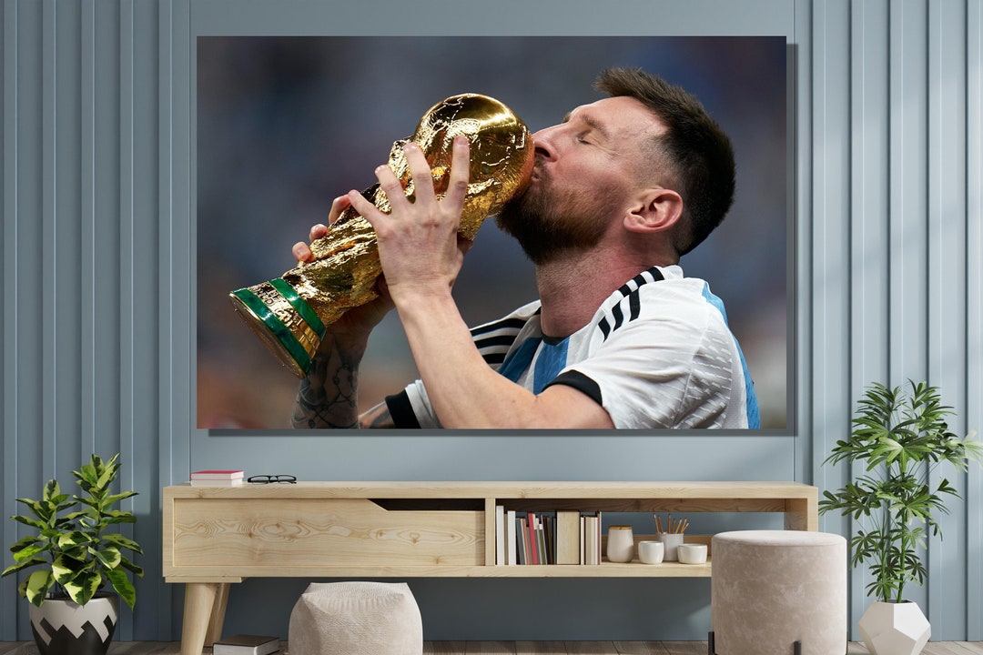 lionel-messi-canvasgoat-printgreatest-of-all-timemessi-kissing-world