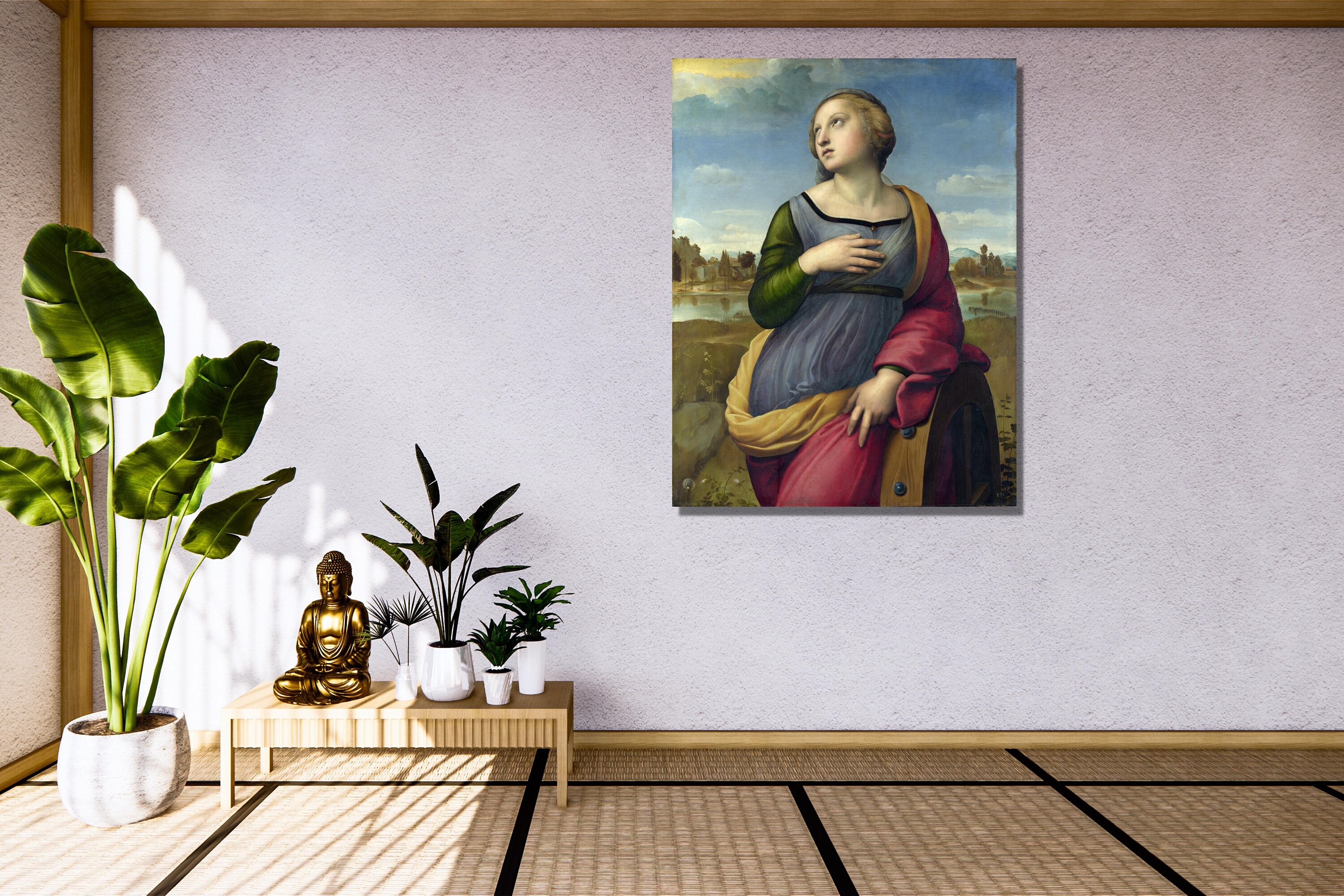 Raffaello Sanzio Saint Catherine of Alexandria 1507 Canvas Print Wall ...