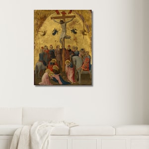 Crucifixion Jesus Reproduction Art,Christian Catholic Print,Religious Decor,Jesus Exhibition