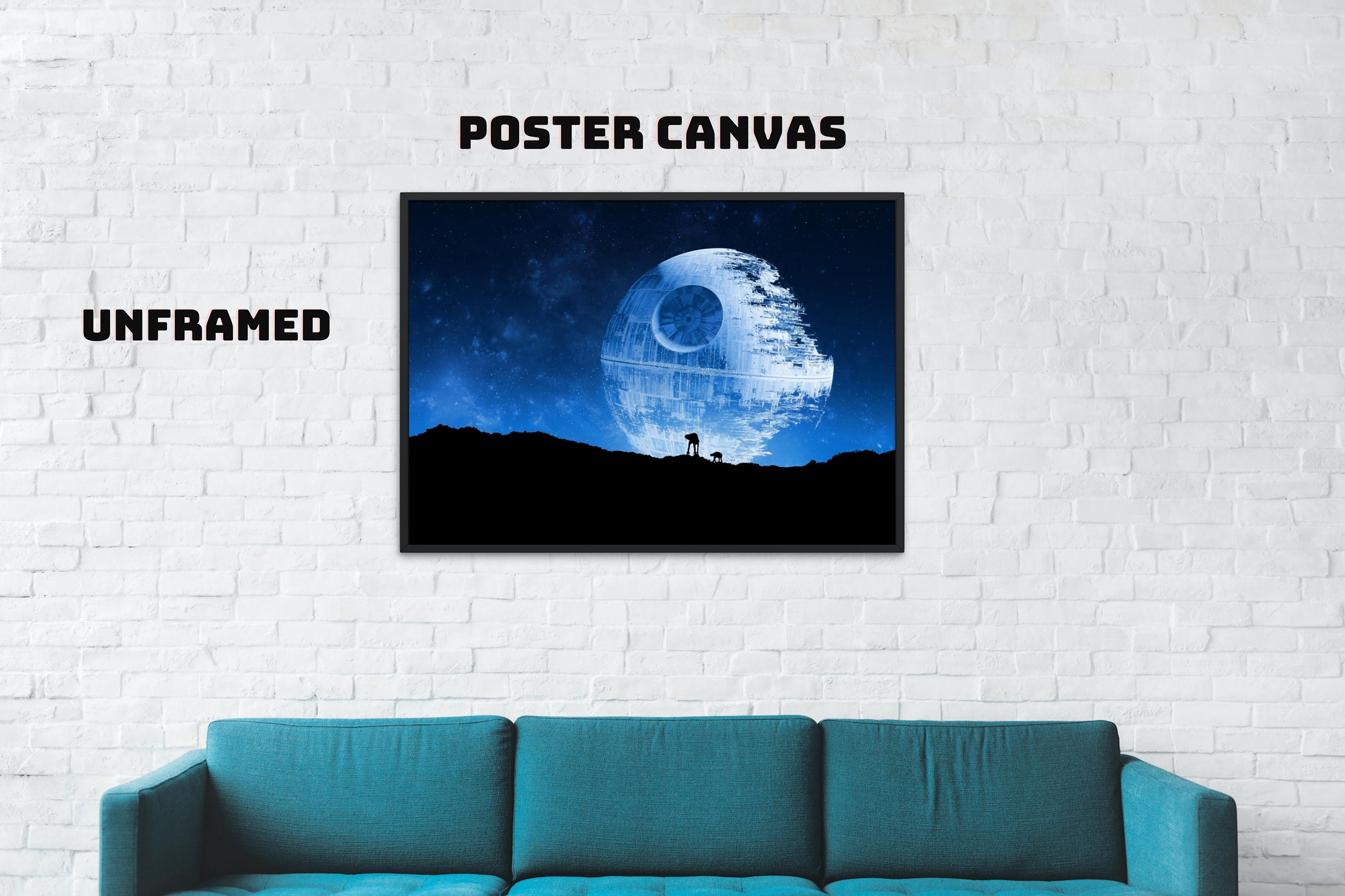Starwars Death Star Canvas Wall Art|return of the Jedi Star Wars ...