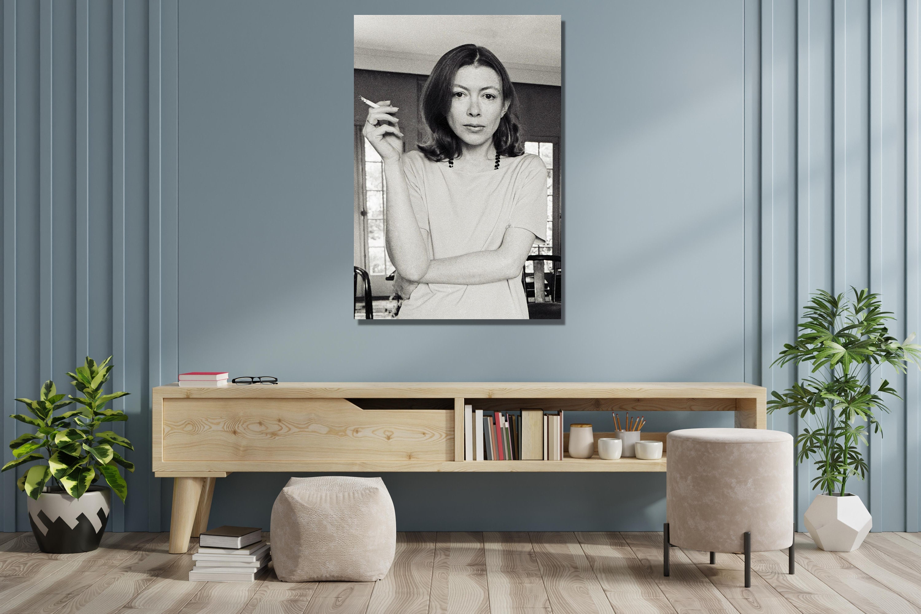 Joan Didion Smoking Posterjournalist Writer Posterfamous - Etsy