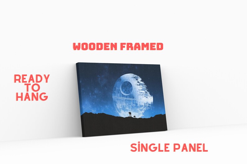 Starwars Death Star Canvas Wall Artreturn of the Jedi Star - Etsy