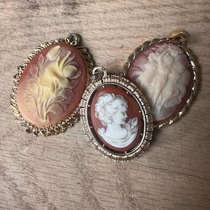 Vintage Victorian Cameo Charms