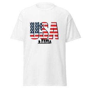 T-shirt USA military American military patriotic military United States American flag Memorial day 4th of july america military tshirt