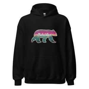 Sweat à capuche unisexe ours grizzly ours noir sweat à capuche ours montagnes pull ours sweat