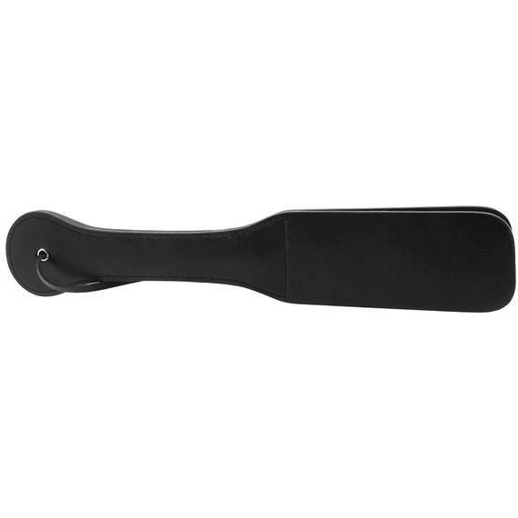 Ouch Black & White Bonded Leather Paddle Ouch, Black 