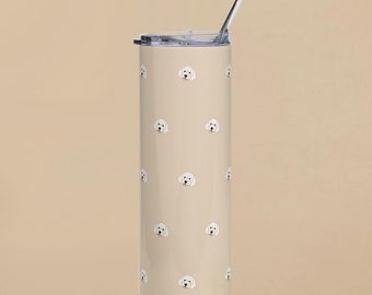 Doodle White Dog Straw Tumbler Urban Outfitters Geïnspireerd voor Goldendoodle Labradoodle Aussiedoodle Cockapoo Bernedoodle Maltipoo Cavapoo