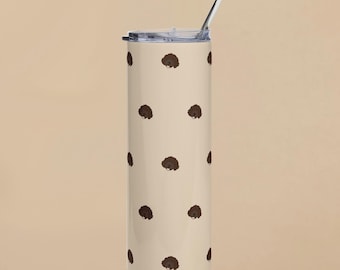 Doodle Chocolate Brown Dog Straw Tumbler Urban Outfitters  Goldendoodle Labradoodle Aussiedoodle Cockapoo Bernedoodle Maltipoo Cavapoo