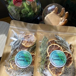 Cleansing Simmer Pot Kit- Simmer Pot spell - Herbal Incense - Stovetop Potpourri - Home Cleansing - Purifying - Ritual tools - Altar tools