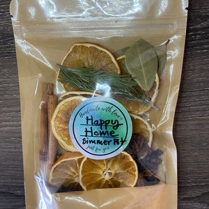 Happy Home Simmer Pot Kit- simmer pot spell - Herbal Incense - Stovetop Potpourri - Home Cleansing - Purifying - Ritual tools - Altar tools