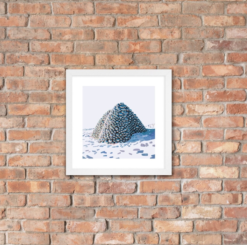 Edmonton Talus Balls Palette Knife Contemporary Art Print Giclée on Archival, Acidfree Paper