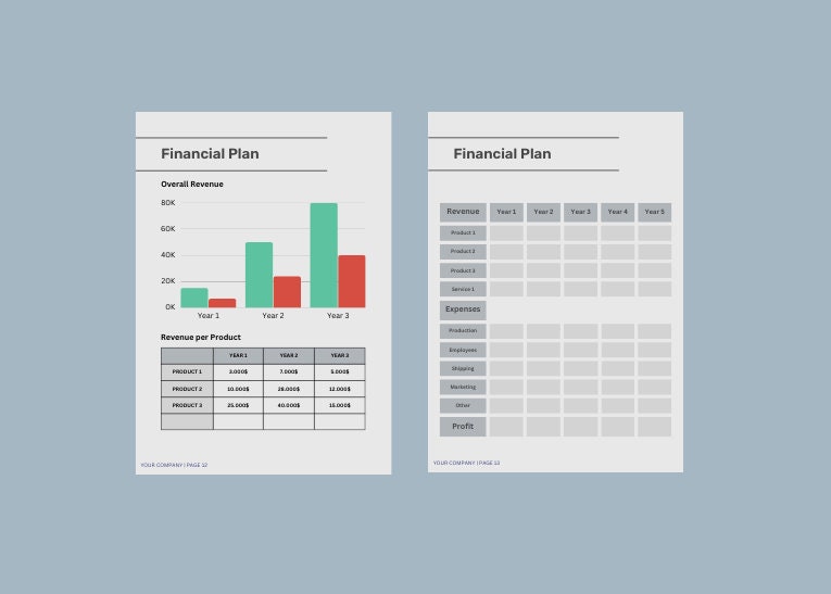 Business Plan Template, Editable in Canva, Side Hustle, Small Business ...