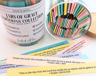 Bible Verses for Emotions and Feelings, Scripture Jar, God's encouragement, Christian gift for women and men, Free Gift & FREE SHIPPING!