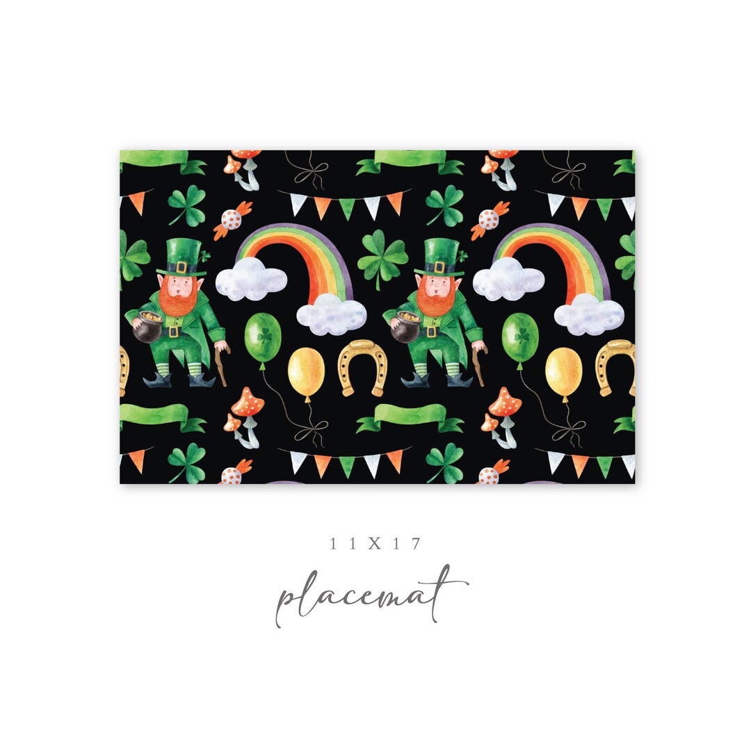 11X17 Printable St Patricks Day Placemat, St Patricks Day Dinner ...