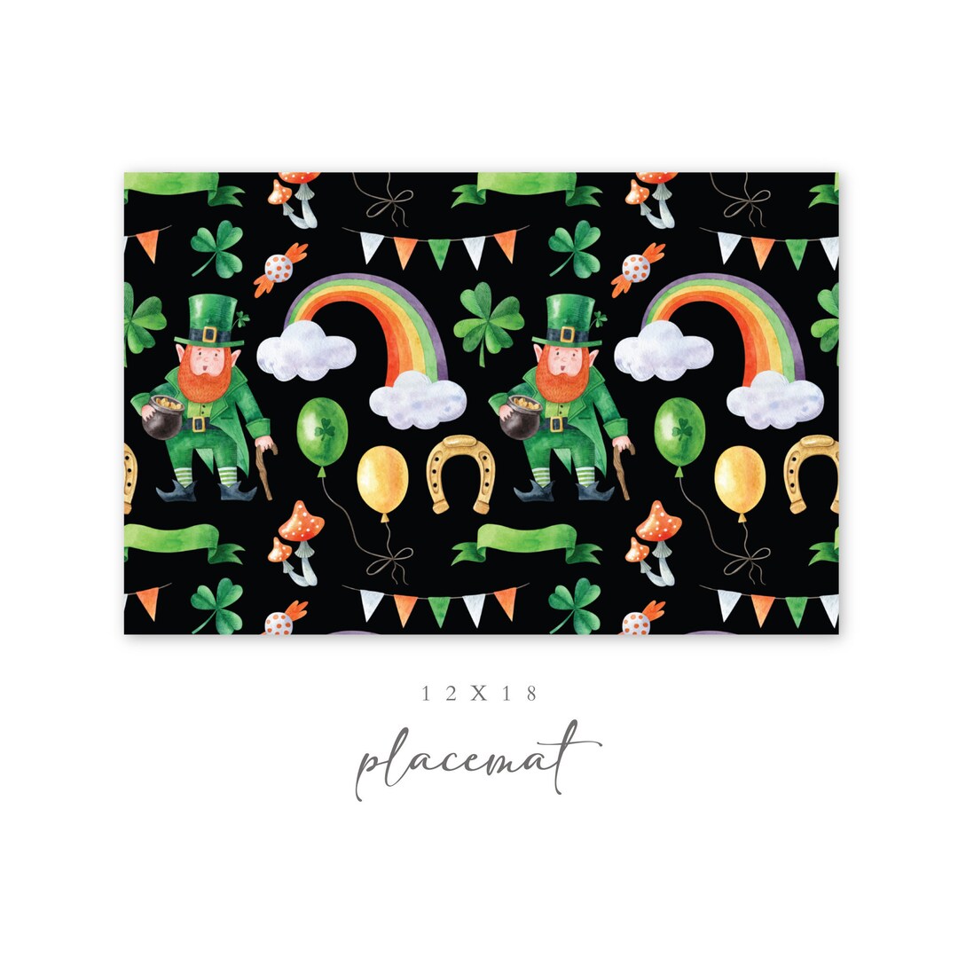 12X18 Printable St Patricks Day Placemat, St Patricks Day Dinner ...
