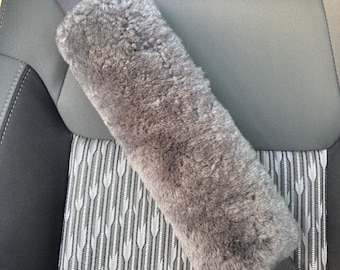 Sheepskin Seat Belt Cover 100% Genuine - For Cars Trucks and SUV's, Protection for Pacemaker