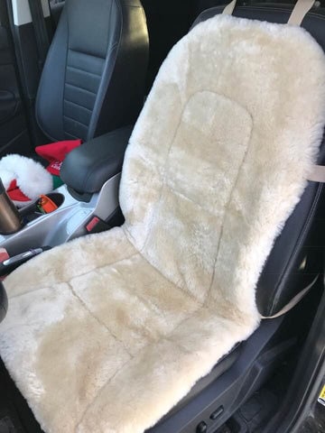 Longwool Sheepskin Motorcycle Seat Cover - Neutral Colors