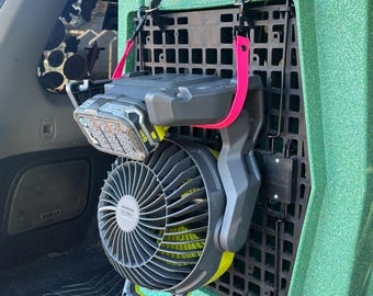 Ventilatorhouder voor hondenkennel – duurzaam, biothane, waterdicht, ventilatorhouder en riem voor kratten met meerdere bevestigingen – aangepaste kleuropties, Ruffland-kennels