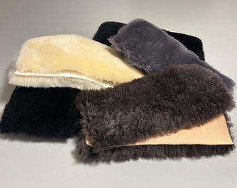 Sheepskin Craft Panel 12" x 5" - Sewing, DIYs, Upholstery, Leatherwork, Fly Tying, Jewelry, Accessories, Gear Repair, Art