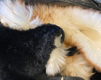 1lb. Real Sheepskin Scraps - Dyed - Craft Projects, Stuffing, Accessories, Art, Wool Craft