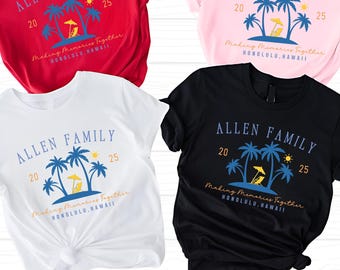 Custom Family Vacation 2025 Shirts, Making Memories Together Family Matching Tshirt, Summer Family Tee, Personalized Family Beach Trip Shirt