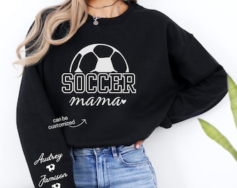 Personalized Soccer Mom Sweatshirt, Custom Soccer Mama Shirt, Customized Soccer Mom Hoodie, Gift For Mom, Soccer Mama Hoodie, Gift For Her